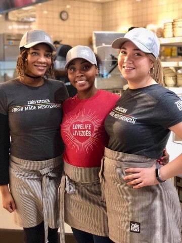 A new uniform program, which features taglines such as, “Fresh Made Mediterranean,” “Love Life Live Zoës” and “Eat What You Love, Love How You Feel” complete the prototype. (Photo: Business Wire)