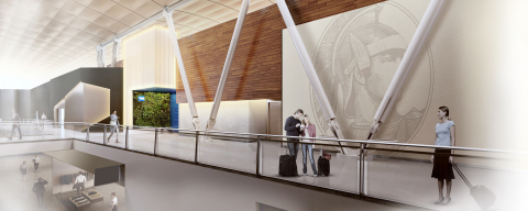 Rendering of the exterior of The Centurion Lounge at JFK International Airport, as seen from the tarmac. (Graphic: Business Wire)