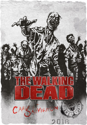 Augmented Reality helps The Walking Dead wine label come alive when used with The Living Wine Labels app (Photo: Business Wire)
