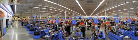 Walmart in-store LED (Photo: Business Wire)