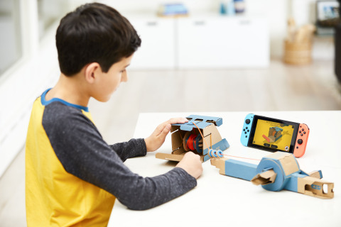 Make, Play, and Discover with Nintendo Labo! Simply have fun making DIY cardboard creations called Toy-Con, bring them to life with the technology of the Nintendo Switch system to play games, and discover the magic behind how Toy-Con works. The Toy-Con Fishing Rod (pictured) is included as part of the Nintendo Labo Variety Kit. Nintendo Switch system required (sold separately). (Photo: Business Wire)