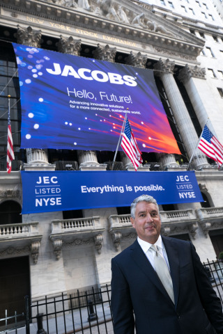 Jacobs (JEC) Chairman & CEO Steve Demetriou outside the New York Stock Exchange. (Photo: Business Wire)