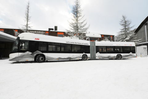 ABB flash-charging station in Davos (Photo: Business Wire)