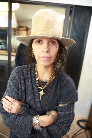 Singer-songwriter and record producer Linda Perry on the set of Intuit QuickBooks’ film for “Backing You” Campaign. (Photo: Business Wire)