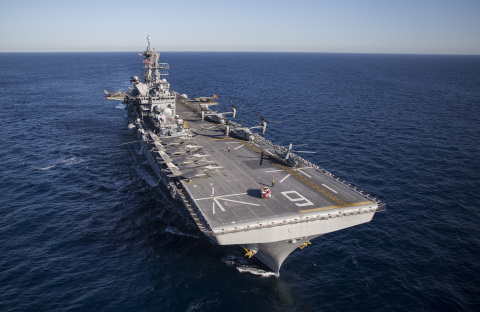 BAE Systems will modernize the USS America (LHA 6) for the U.S. Navy, performing hull, mechanical, and electrical repairs, as well as flight deck modifications to support F-35 operations on board. (Photo: U.S. Navy)