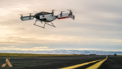 Vahana, the all electric, self-piloted aircraft from A³ by Airbus, today announced the successful completion of its first full-scale flight test. (Photo: Business Wire)