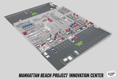 Beyond Meat’s New Manhattan Beach Project Innovation Center in Los Angeles will Expand the Current R&D Footprint by Seven-Fold. (Graphic: Business Wire)