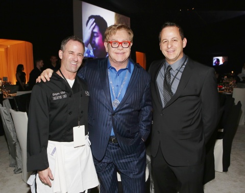 As the official caterers for the Elton John AIDS Foundation Academy Awards Viewing Party for a 15th year, Chef Wayne Elias (left) and Chris Diamond (right) are tasked with serving and pleasing the palates of Hollywood's biggest A-listers for Sir Elton John. (Photo: Business Wire)