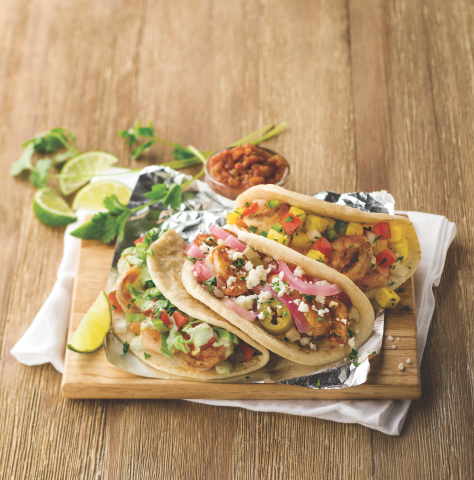 Taco Cabana Loaded Grilled Shrimp Tacos: Piña, Diabla, and Rancho. (Photo: Business Wire)