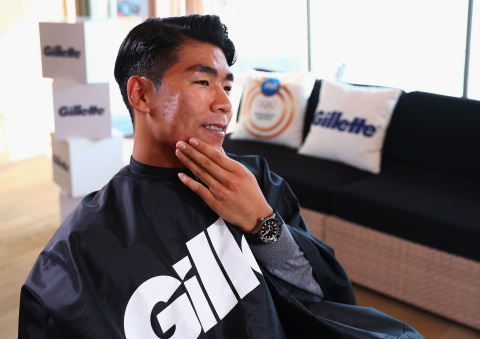 Korean tennis star Hyeon Chung freshens up his style with Gillette at the P&G Family Home while in PyeongChang to watch the Olympic Winter Games. (Photo: Business Wire)