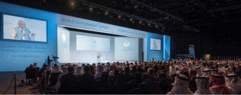 Indian Prime Minister Narendra Modi addresses the sixth edition of World Government Summit in Dubai (Photo: AETOSWire)