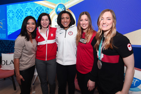 P&G athletes join together for an important discussion about not letting gender become an obstacle to achieving their dreams in a panel hosted by Olympian and retired figure skater Michelle Kwan at the P&G Family Home during the Olympic Winter Games PyeongChang 2018. (Photo: Business Wire)