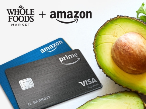 Prime Members Now Earn 5% Back When Shopping At Whole Foods Market Using the Amazon Prime Rewards Visa Card (Photo: Business Wire)