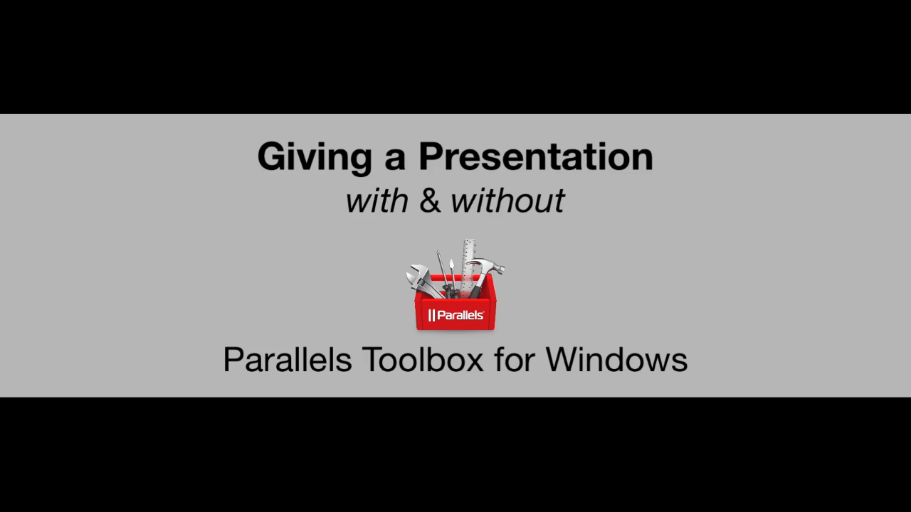 How PC users can avoid embarrassing presentation disruptions, in just two clicks, with the new Parallels Toolbox for Windows.