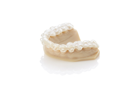 Stratasys enables custom 3D printing of indirect bonding trays – digitally designing the location of braces to ensure optimal placement. (Photo: Business Wire)