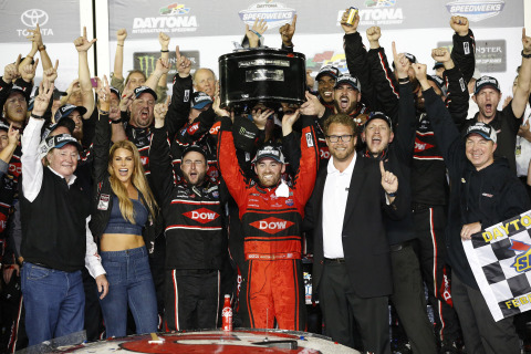 On Sunday, Cup Series driver Austin Dillon drove the No. 3 Dow Chevrolet Camaro ZL1 to victory lane in one of the most exciting races in the event’s storied history. The Dow Chemical Company (“Dow”) is a sponsor of the No. 3 Dow Chevrolet Camaro ZL1 and a partner with Richard Childress Racing (RCR). (Photo: Business Wire)