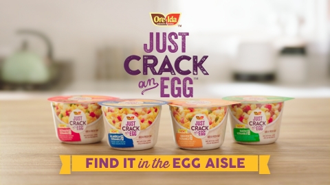 Introducing Just Crack an Egg, the first product on the market that offers a hot, savory egg scramble in under two minutes, just by adding a fresh egg.(Photo: Business Wire)