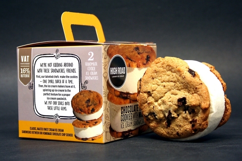 High Road's Chocolate Chip Cookie with Malt Ice Cream Sandwich (Photo: Business Wire)