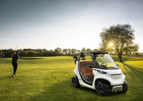 Garia Golf Car inspired by Mercedes-Benz Style (Photo: Business Wire)