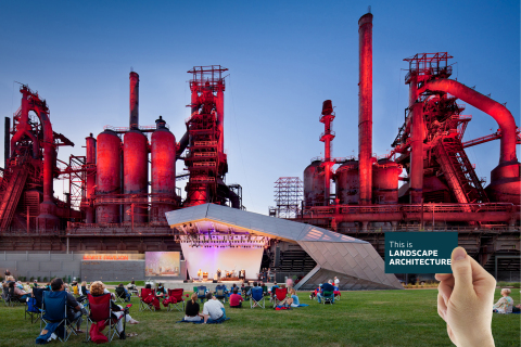 Composite includes SteelStacks Arts + Cultural Campus, designed by WRT. 2017 Honor Award, General Design. Photo Credit: Paul Warchol