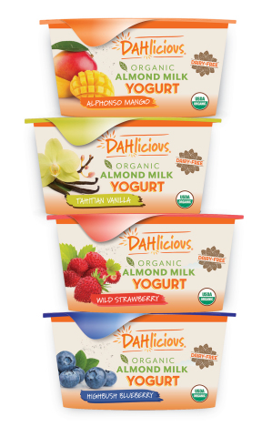 DAHlicious organic, almond milk India-style yogurts. (Photo: Business Wire)