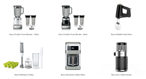 De'Longhi Group Announces Expansion of Successful Braun Household Kitchen Collection with New Color and Categories (Photo: Business Wire)