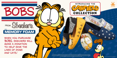 BOBS from Skechers launches Garfield footwear collection. (Graphic: Business Wire)