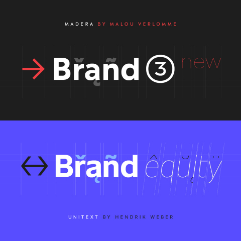 The two new sans serif typefaces offer a mix of contemporary flair and timeless appeal – and are designed with the intent to help brands carry their voice effectively and legibly, from small text to display sizes, in both print and digital environments. (Graphic: Business Wire)