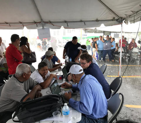 Kymeta, along with partners Intelsat and Liberty Puerto Rico, traveled to 33 communities across Puerto Rico in the aftermath of Hurricane Maria, providing 22,266 internet sessions and 813.44GB data usage to impacted residents. (Photo: Business Wire)