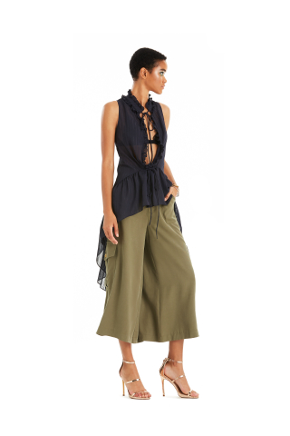 Macy’s channels the brilliance of spring with fresh fashion to update and elevate your wardrobe. RACHEL Rachel Roy top, $89, and trousers, $99, created for Macy’s. (Photo: Business Wire)