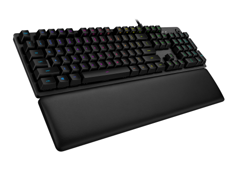 The Logitech G513 mechanical gaming keyboard features LIGHTSYNC intelligent RGB, provides the choice of two Romer-G™ mechanical key switches (Linear or Tactile) and a premium palm rest for a comfortable experience. (Photo: Business Wire)