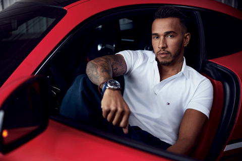 Lewis Hamilton featured in the TOMMY HILFIGER Spring 2018 Advertising Campaign as the new men's global brand ambassador. Photographed by Mikael Jansson.