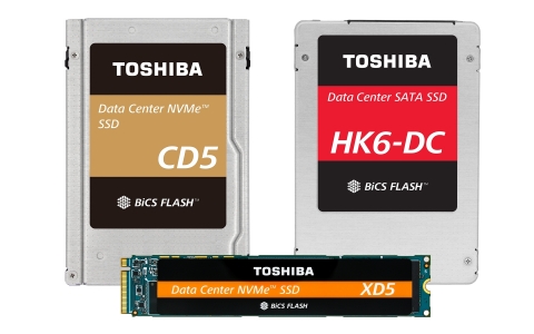 Toshiba Memory Corporation: Data Center SSD Line-up with 64-Layer 3D Flash Memory (Photo: Business W ... 