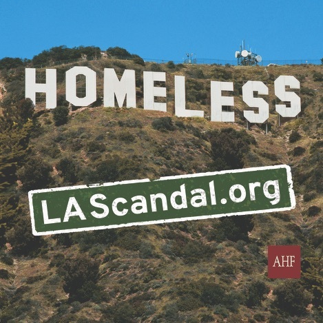 A series of Sticky Note ads on the front page of the Los Angeles Times this week will focus on the homeless crisis and feature the word 'Homeless' in the style of the iconic Hollywood sign. Readers are urged to visit LAScandal.org and call L.A. Mayor Eric Garcetti an tell him to ACT NOW on homelessness. (Graphic: Business Wire)