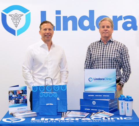 Lindora’s CEO, Will Righeimer, and Vice President of Marketing, Steve Patterson, have revamped Lindora’s marketing approach and launched a new advertising campaign called “For Anyone” which touts programs for around $3 a day. (Photo: Business Wire) 