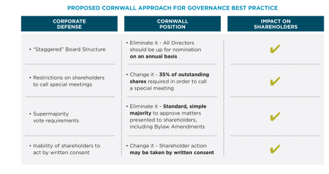 Proposed Cornwall Approach for Governance Best Practice (Graphic: Business Wire)