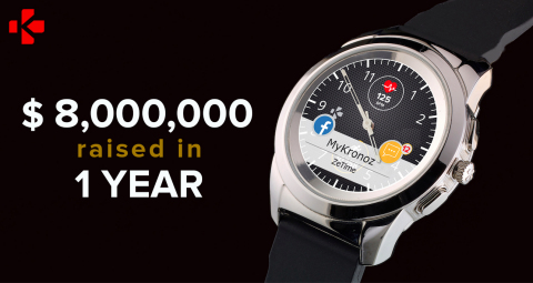 MyKronoz ZeTime, the world's first hybrid smartwatch with mechanical hands and color touchscreen (Photo: Business Wire)
