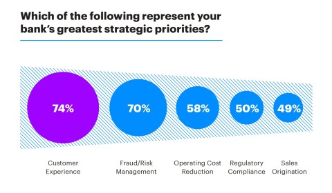 Which of the following represent your bank's greatest strategic priorities? (Graphic: Business Wire)