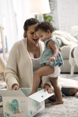 Chrissy Teigen has joined the Pampers family as the first-ever Creative Consultant for the new Pampers Pure Collection. (Photo: Business Wire)