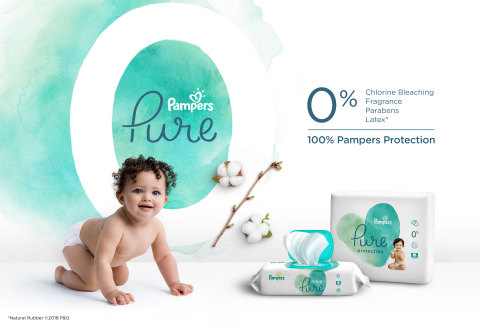 Pampers is excited to introduce Pampers Pure, a brand new diaper and wipe collection that offers parents premium cotton and other thoughtfully selected materials, stylish prints and Pampers trusted protection. (Graphic: Business Wire)