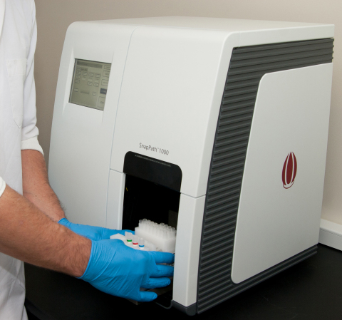The SnapPath® Cancer Diagnostics System is the only diagnostics system that can generate purified populations of live solid tumor cells from live, unfixed samples in an automated and standardized manner. SnapPath preserves the molecular integrity of these living cells for exposure outside the human body to targeted therapies. This enables the generation of PathMap® Functional Signaling Profiles, which are highly predictive of individual solid tumor response to targeted therapies and combinations, because they are based on the dynamic, predictive signaling information available only from live cells. BioMarker Strategies has been granted patents on both of these important technologies in the United States, Europe, Australia, Canada and Japan, and patent applications are pending elsewhere. (Photo: Business Wire)
