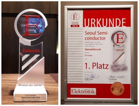 SunLike Series natural spectrum LEDs were awarded the Gold Award at the Elektronik Product of the Year 2018 Awards. (Photo: Business Wire)