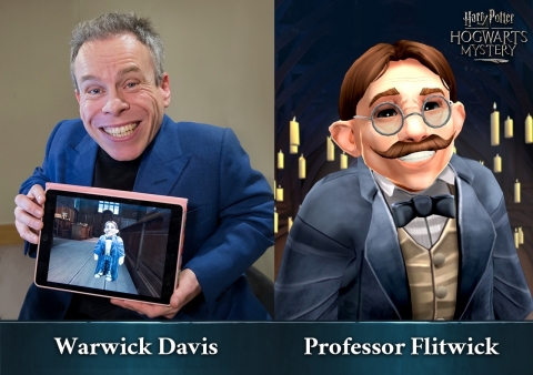 Уорик Дэвис в роли Профессора Флитвика в мобильной игре Гарри Поттер: Тайна Хогвартса от студии Jam City (Фотография: Business Wire)