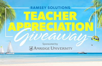 Ramsey Solutions honors teachers and students across the country during National Financial Literacy Month in April with the Teacher Appreciation Giveaway and Financial Literacy Challenge. (Graphic: Business Wire)