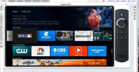 Perfecto's Continuous Quality Lab: Amazon Fire TV (Photo: Business Wire)