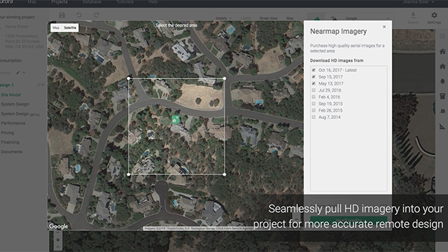 Faster, more accurate solar design with Aurora and Nearmap.