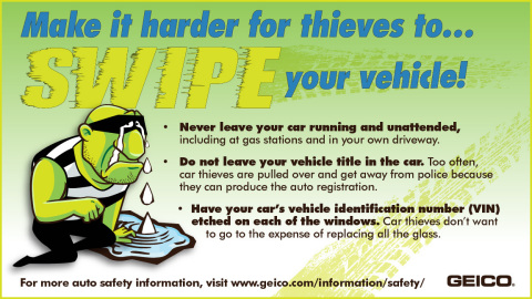 GEICO offers these tips to keep your vehicle safe. (Graphic: Business Wire)