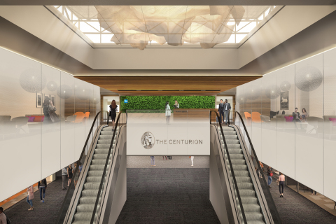 Rendering of the entrance of The Centurion Lounge at DEN (Photo: Business Wire)