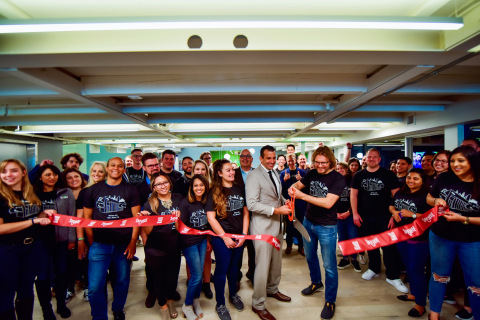 Wrike Headquarters Ribbon Cutting with San Jose Mayor Sam Liccardo. Copyright Steven Cotton Photography.