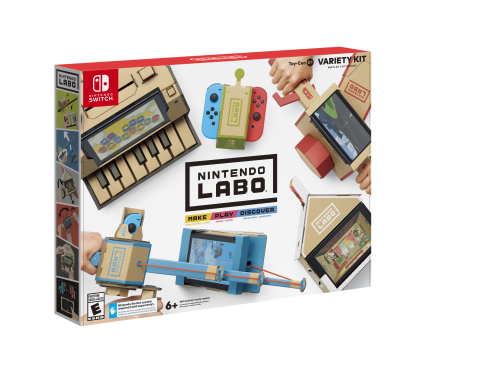 The Nintendo Labo Variety Kit includes all the necessary materials and software to create five different Toy-Con projects: RC Car, Fishing Rod, House, Motorbike and Piano. (Photo: Business Wire)